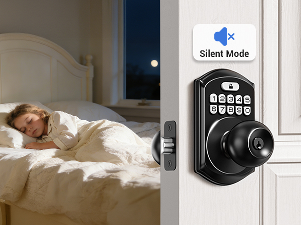 keyless entry door lock deadbolt with handle set