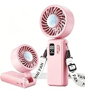 ALLENERGY 3-in-1 Portable Handheld Fan, 6000mAh High-Speed Turbo Handheld Fan Rechargeable, 100 S...