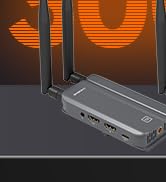 Wireless HDMI Transmitter and Receiver,1080P60fps Wireless HDMI Extender 1000FT with IR, 9 Channe...