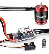 9imod AM32 80A Brushless ESC & 3542-2250KV Outrunner Motor Combo for 1/8 1/10 SCX10 TRX-4 Crawler...
