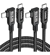 USB C 90 Degree Right Angle Cable 3.3ft 2-Pack, 240W PD Fast Charging 40Gbps Data Transfer 8K/4K ...