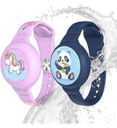 Waterproof Airtag Bracelet for Kids, Bracelet Compatible with Airtag (1st & 2nd Gen), 2 Pack Soft...