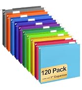 Hanging File Folders, 120 Pack Letter Size Hanging File folders with 1/5-cut Tabs, Stay Organized...