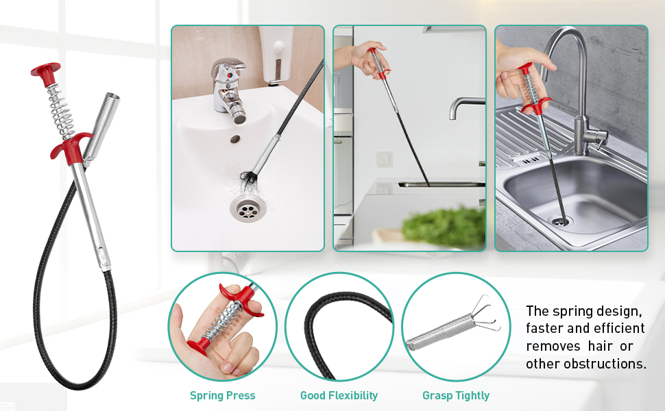 stainless steel drain cleaner sticks