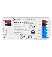 ESP32 WLED RGB IC LED Strip Controller 4 Channel Outputs 15A Fuse Mic Sound Dynamic Lights USB-C ...