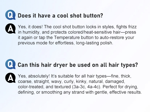 One-Touch Cool Shot Hair Dryer: Ideal for Every Hair Type