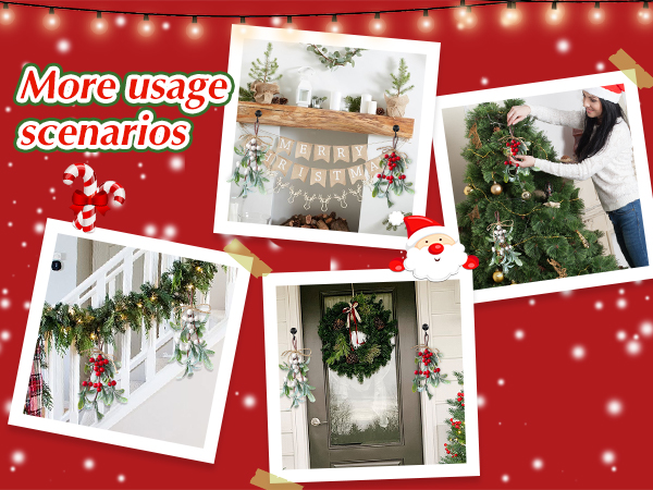 2 Pack Artificial Mistletoe Hanging Ornaments