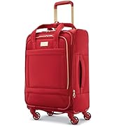 American Tourister Belle Voyage Softside Luggage with Spinner Wheels, red, Checked-Medium 25-Inch