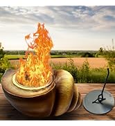 KILOGOGRAPH Table Top Fire Pit- Smores Kit Maker, Concrete Conch Base, Firepits for Outside Patio...