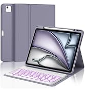Keyboard Case for iPad Air 13(M2/M3/M4)&iPad Pro 12.9(6th/5th/4th/3rd Gen) | Detachable Wireless ...