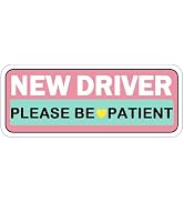 New Driver Car Magnet for Car, Colorful Magnetic Learner Driver Sign for Car, 10 x4 in Be Patient...