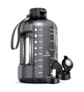 water bottle with straw lid for easy sipping and hydration on the go