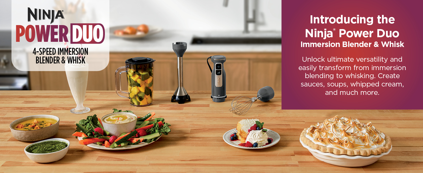 Introducing the Ninja Power Duo Immersion Blender & Whisk