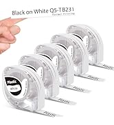 5 Pack Goknu P12 Label Maker Tape Compatible with Dymo Label Maker Refills LT-100H, 100T, 200B, C...