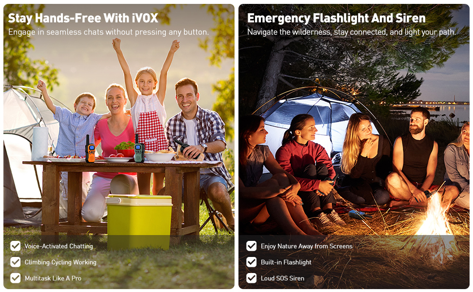 hands-free walkie talkies emergency