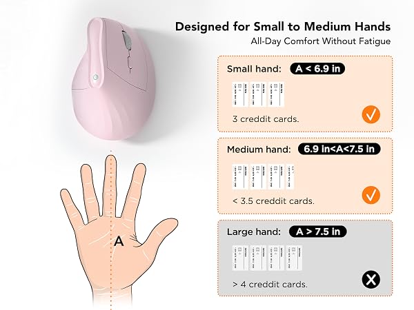 Ideal for small to medium hands