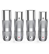 Viborg Hi-End XLR Connectors, 3Pins Solder Type Balance XLR Plug, 2 Male and 2 Female Pure Copper...