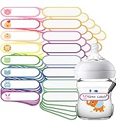 Waterproof Name Labels for Kids Stuff, Daycare Labels for Baby Bottles, 80 PCS Kids Name Stickers...