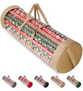 BALEINE Christmas Wrapping Paper Organizer Storage, 41" Gift Wrapping Paper Storage Containers, C...