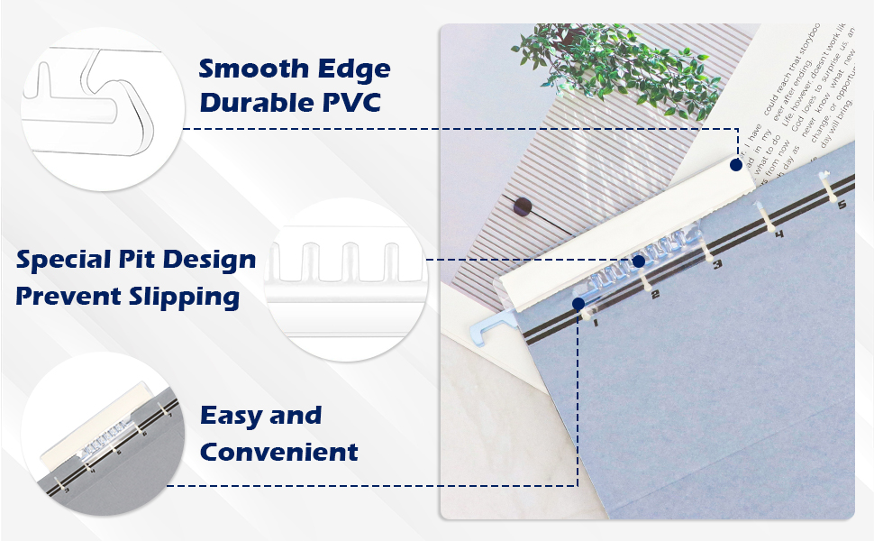 Showing the label holder details: smooth edges and easy to use