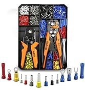 1188-Piece Ferrule Crimping & Stripping Tool Kit, AWG 23-7 (0.25-10 mm²) Ferrule Crimper, Automat...