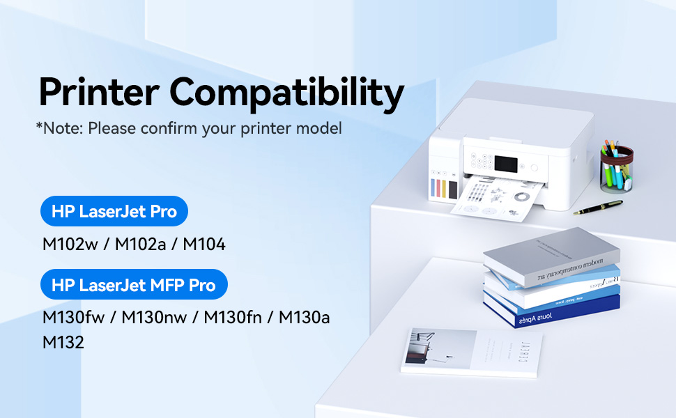 Compatible with HP printer LaserJet Pro M102a, M102w, MFP M130a, MFP M130fn, MFP M130fw, MFP M130nw