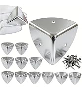 12PCS Antique Corner Protectors with Screws, Rust-Proof Decorative Edge Guard for Furniture Cabin...