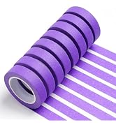 UMETDO 8PCS Colored Masking Tape - Purple Painters Tape, Tape for Kids Art Supplies, Great for Cr...