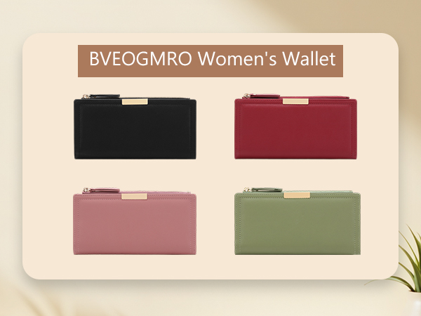 Slim Women Wallet Bifold Ladies Long Purse