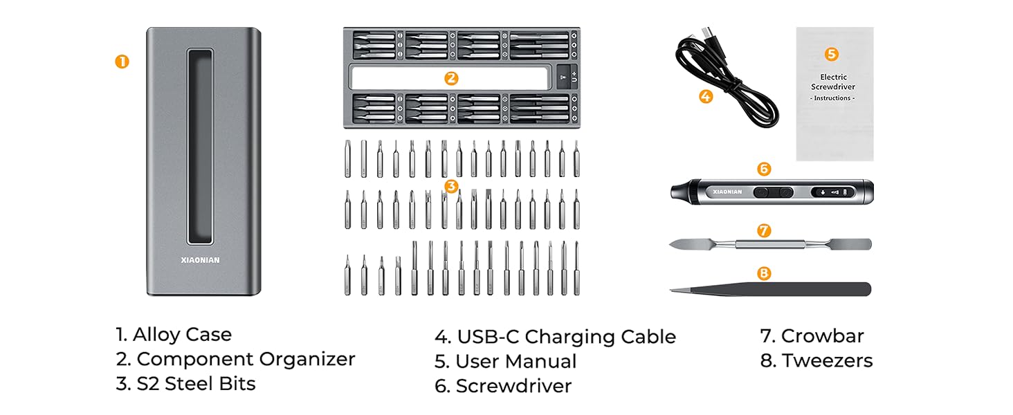 xiaonian 52 in 1 electric precision screwdriver set