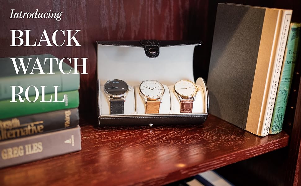 Introducing the black watch roll by case elegance travel storage for watches