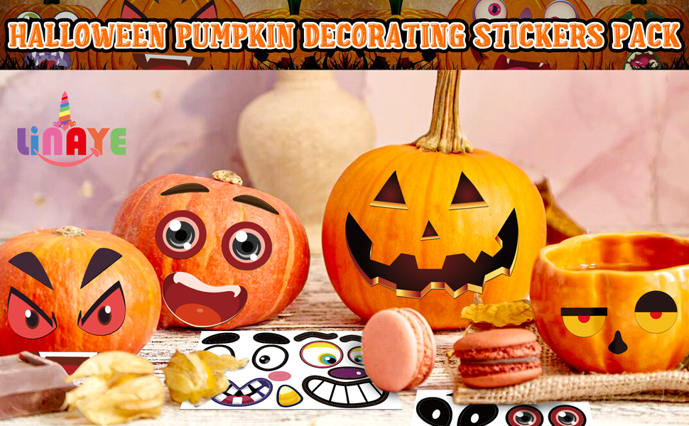 halloween pumpkin decorating stickers