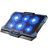 Laptop Cooling Pad, Laptop Cooler with 6 Quiet Led Fans for 15.6-17 Inch Laptop Cooling Fan Stand...