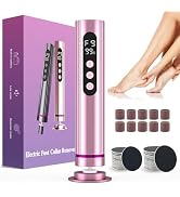 Electric Foot File, 2 in 1 Dermave Electric Foot Callus Remover, Adjustable Speed Foot Filer w/Sa...