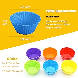 Reusable Silicon Muffin Molds, for Air Fryer, Back to School Bento Lunch Box Accessories