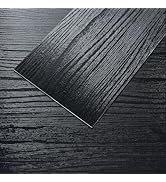 VEELIKE Black Vinyl Plank Flooring Peel and Stick Floor Tile Waterproof Wood Vinyl Floor Tiles wi...