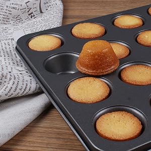 24 Cup Nonstick Carbon Steel Mini Muffin and Cupcake Pan