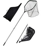 Facikono Saltwater Large Fishing Net with Handle Rubber Fishing Nets for Boat & Kayak Large Fishi...