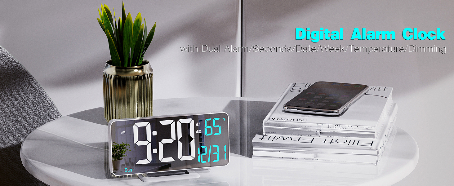 led clock with date time week