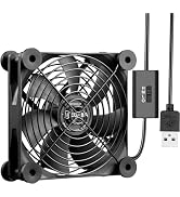 MEGAttA M12 120mm Ultra Quiet Silent Fan, USB Fan for Game Console Amplifier Receiver HD DVR Rout...