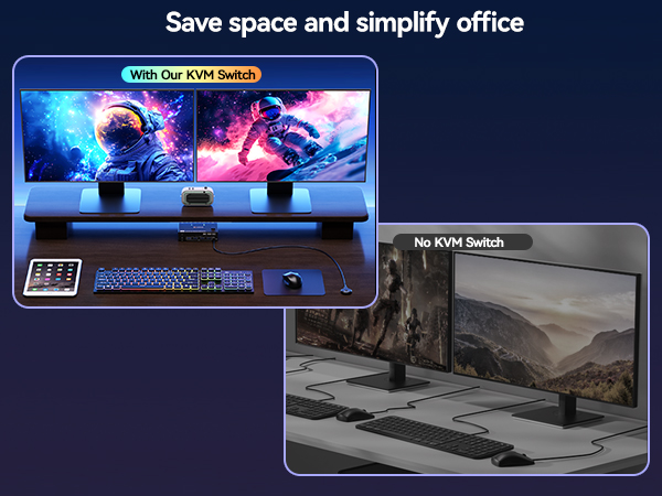 kvm switch two monitors two computers