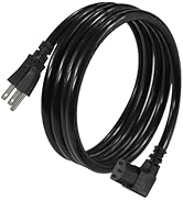6FT 90 Degree Computer Monitor Power Cord - NEMA 5-15P to Right Angle C13 Power Cord, 13A 125V, 1...