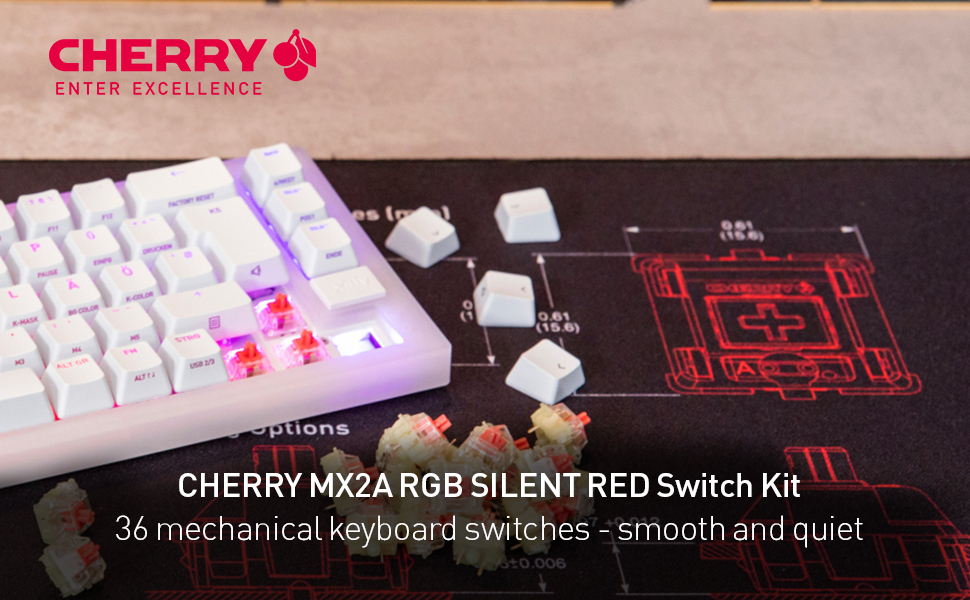 cherry mx2a silent red switch kit header
