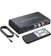 PROZOR 192KHz Digital to Analog Audio Converter Digital Toslink Coaxial SPDIF Optical Input RCA 3...