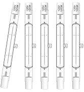 R7S Bulbs,5 Pack Halogen Bulbs R7S 78mm T3 100W 120V,1050lm J-Type Halogen Light Bulb with Long L...