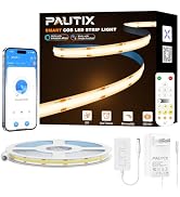 PAUTIX LED Strip Warm White 20ft/6.1m,Smart LED Strip Light Kit Compatible with Alexa/Google Assi...