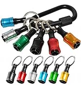 6 Color Drill Extension Bit Holder, 1/4inch Hex Shank Aluminum Alloy Screwdriver Bits Holder Exte...