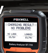 FOXWELL BT705 Car Battery Tester 12V 24V, Automotive 100-2000CCA Battery Load Tester Battery