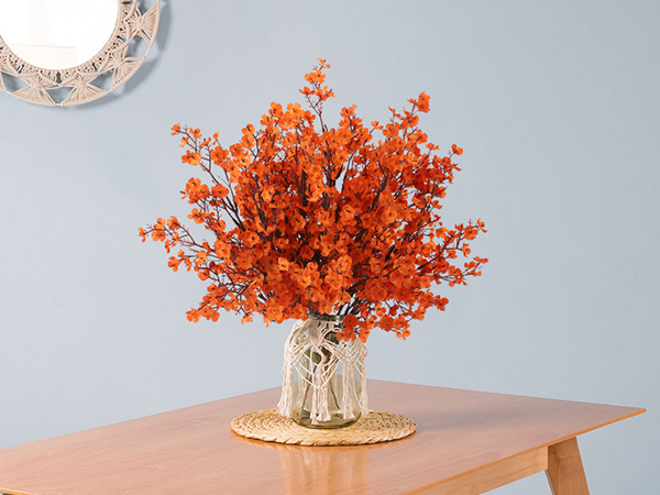 orange artificial flowers