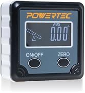 POWERTEC 71828 Table Saw Angle Gauge, Digital Angle Finder Protractor, Digital Level Box, 1 Pack,...